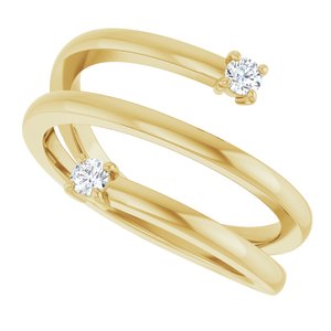 Two-Stone Bypass Ring