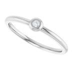 Stackable Bezel-Set Ring