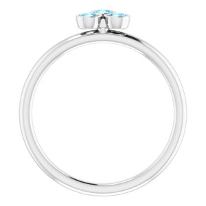 Stackable Bezel-Set Ring
