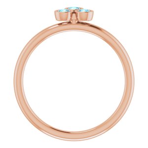 Stackable Bezel-Set Ring