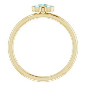 Stackable Bezel-Set Ring