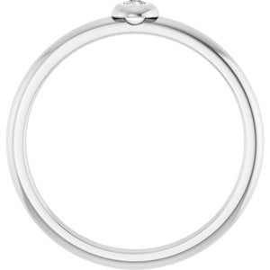 Stackable Bezel-Set Ring