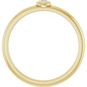 Stackable Bezel-Set Ring