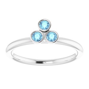 Stackable Bezel-Set Ring
