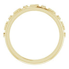 Bezel-Set Cross Ring