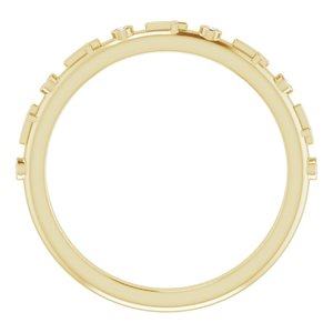 Bezel-Set Cross Ring