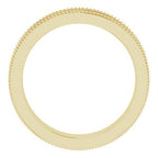 Milgrain Edge Floral Flat Band