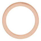 Milgrain Edge Floral Flat Band