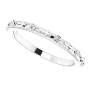 Bezel-Set Cross Ring