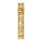 Milgrain Edge Floral Flat Band
