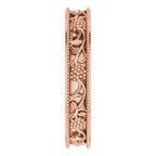Milgrain Edge Floral Flat Band
