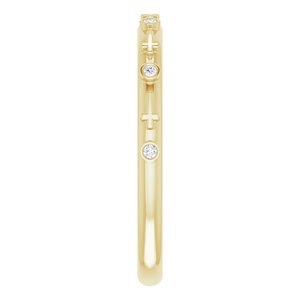Bezel-Set Cross Ring