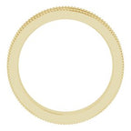 Milgrain Edge Floral Flat Band