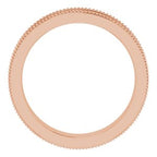 Milgrain Edge Floral Flat Band