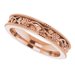 Milgrain Edge Floral Flat Band