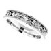 Milgrain Edge Floral Flat Band