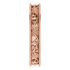 Milgrain Edge Floral Flat Band