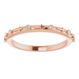 Bezel-Set Cross Ring