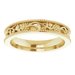 Milgrain Edge Floral Flat Band