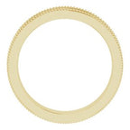 Milgrain Edge Floral Flat Band