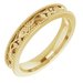 Milgrain Edge Floral Flat Band