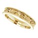 Milgrain Edge Floral Flat Band