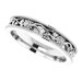 Milgrain Edge Floral Flat Band