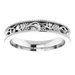 Milgrain Edge Floral Flat Band
