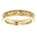 Milgrain Edge Floral Flat Band