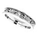 Milgrain Edge Floral Flat Band