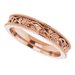 Milgrain Edge Floral Flat Band