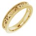 Milgrain Edge Floral Flat Band