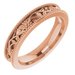 Milgrain Edge Floral Flat Band