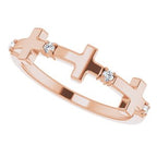 Accented Cross Ring