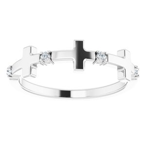Accented Cross Ring