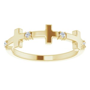 Accented Cross Ring