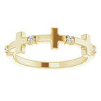 Accented Cross Ring