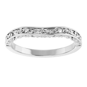 Accented Sculptural Engagement Ring or Band