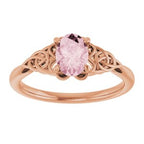 Celtic-Inspired Solitaire Ring