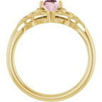 Celtic-Inspired Solitaire Ring