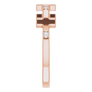 Accented Cross Ring