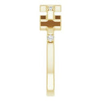 Accented Cross Ring
