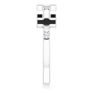 Accented Cross Ring
