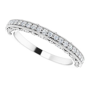 Halo-Style Vintage-Inspired Engagement Ring or Band