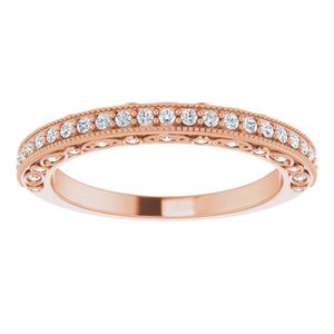 Halo-Style Vintage-Inspired Engagement Ring or Band