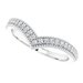Accented Stackable V Ring