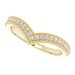 Accented Stackable V Ring