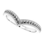 Accented Stackable V Ring