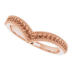 Accented Stackable V Ring