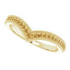 Accented Stackable V Ring